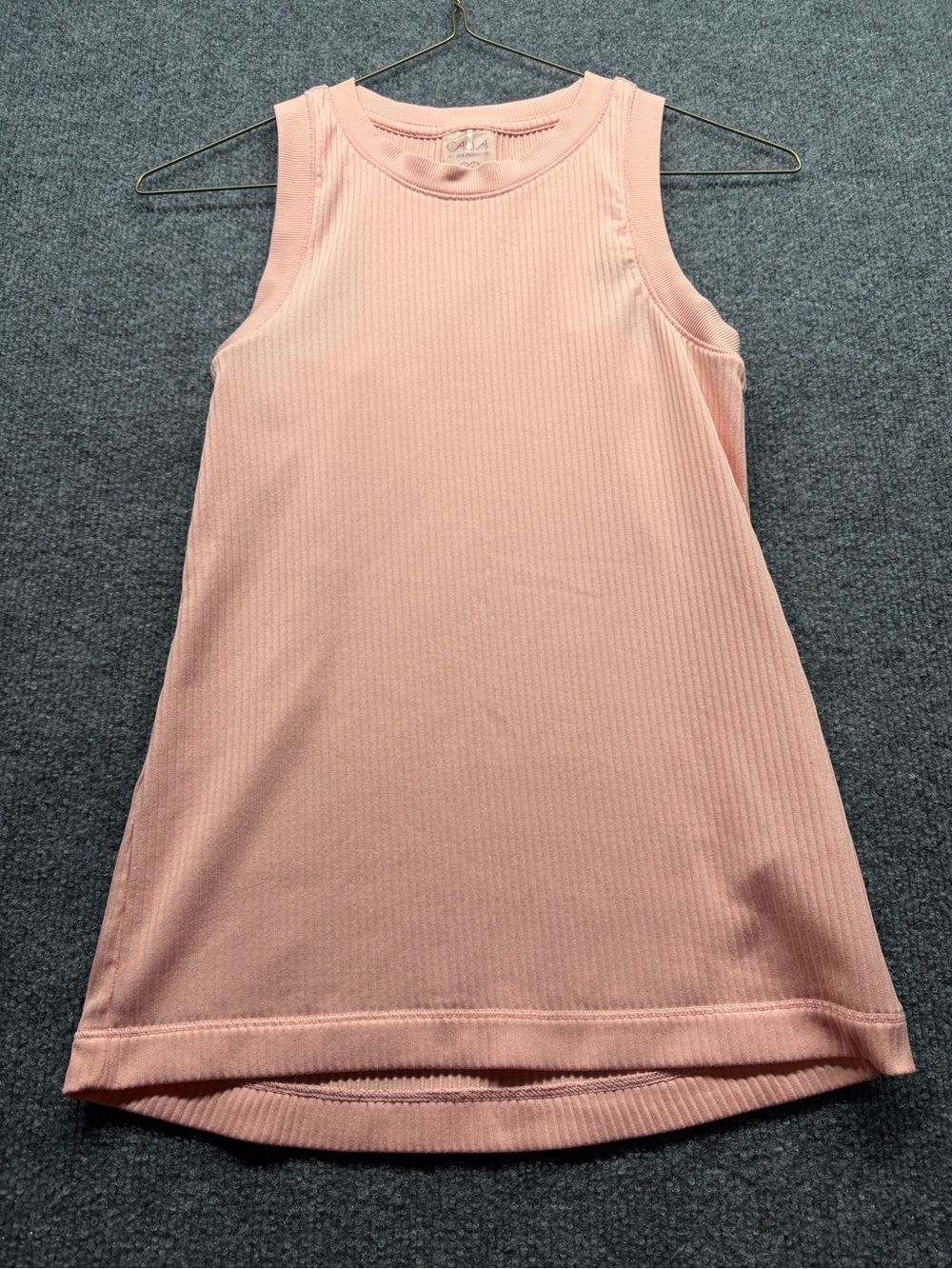 CALIA by Carrie Underwood Ribbed Tank Chemise in Light Pink